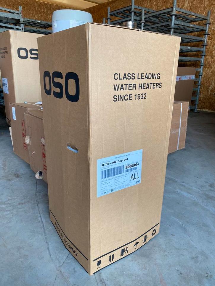 RVS OSO HOTWATER SC 200- 3kW Electric water heater, Doe-het-zelf en Verbouw, Geisers en Boilers, Zo goed als nieuw, Boiler, 100 liter of meer