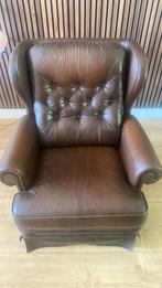 Prachtige leren fauteuil, Antiek en Kunst, Ophalen