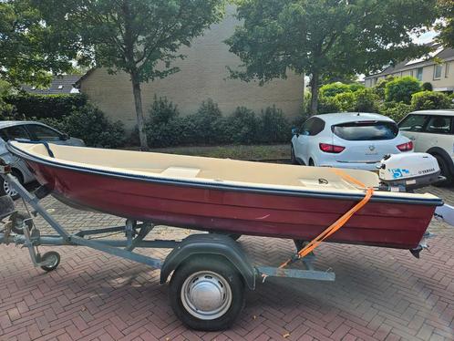 Boot met Yamaha 5 pk, trailer, afdekzeil en biminitop, Watersport en Boten, Bootonderdelen, Gebruikt, Overige typen, Motorboot