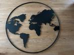 Metalen Wereldkaart Wanddecoratie, Huis en Inrichting, Ophalen, Zo goed als nieuw
