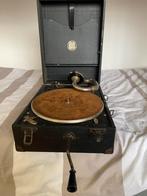 Antieke koffer grammafoon, Antiek en Kunst, Antiek | Tv's en Audio, Ophalen of Verzenden