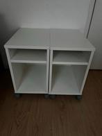 Witte Kastjes op Wieltjes - Set van 2, Ophalen, Zo goed als nieuw