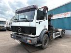Mercedes-Benz SK 2527 6x2 HOOK-ARM SYSTEM WITH HMF CRANE (V6, Auto's, Vrachtwagens, Euro 2, Wit, Mercedes-Benz, Te koop