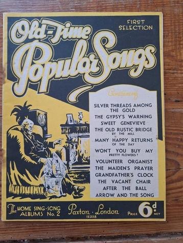 Bladmuziek: old time popular songs. beschikbaar voor biedingen
