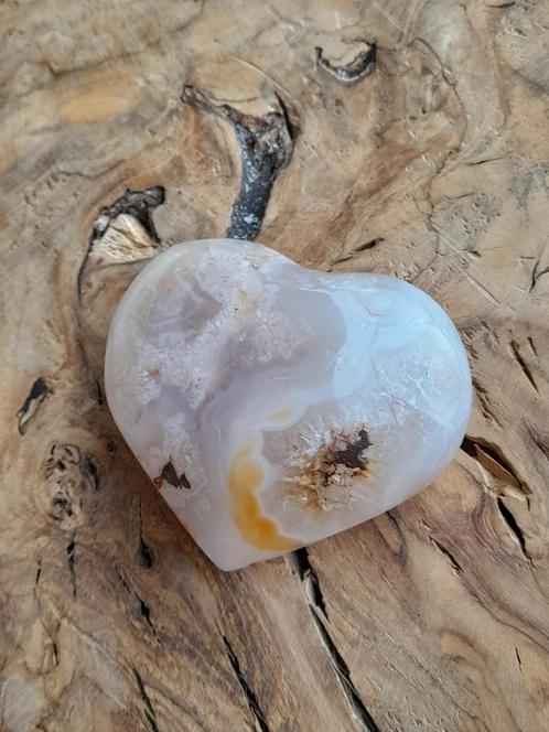 Prachtig Bloem Agaat hart., Verzamelen, Mineralen en Fossielen, Mineraal, Ophalen of Verzenden