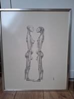 Litho van Melle Oldenboerigter 2 naakten, Ophalen