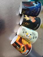 4x '3D' bekers Disney resort Paris 2004 en 2006, Ophalen of Verzenden, Mickey Mouse, Zo goed als nieuw, Servies