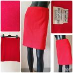 Vintage Pret à porter-Franse warm rode wollen mini rok mt36, Ophalen of Verzenden, Zo goed als nieuw, Maat 36 (S), Rood
