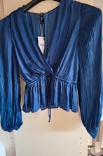 Blouse lange mouwen MANGO blauw maat S v-hals lente, Mango, Blauw, Nieuw, Ophalen of Verzenden