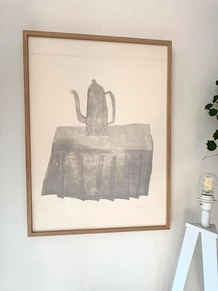 Klaas Gubbels - Een tafel met koffiekan 1977 - oplg 182/190, Antiek en Kunst, Kunst | Litho's en Zeefdrukken, Ophalen