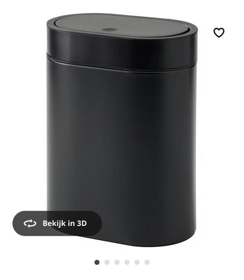Zwarte prullenbakjes 2 stuks IKEA - BROGRUND, Huis en Inrichting, Woonaccessoires | Prullenbakken, Nieuw, Kunststof, Minder dan 50 cm