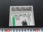 sticker krant het vrije volk is een stuk vrijer geworden *, Ophalen, Zo goed als nieuw, Bedrijf of Vereniging