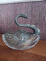 Zwaan van kristal en zilver, Antiek en Kunst, Antiek | Glas en Kristal, Ophalen of Verzenden