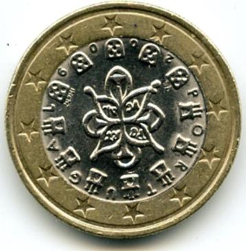 1 Euro Portugal 2009 UNC - Bloemvormig Zegel beschikbaar voor biedingen