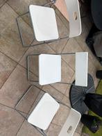 3 klapstoelen, Huis en Inrichting, Stoelen, Ophalen of Verzenden, Gebruikt, Wit