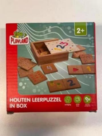 NIEUW! Playland houten leer puzzel in box tellen €4,99 beschikbaar voor biedingen