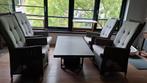 4 relaxfauteuils en tafel, Tuin en Terras, Ophalen of Verzenden, Zo goed als nieuw, Wicker, 2 zitplaatsen