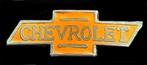 Chevrolet logo pin- okergeel, Verzamelen, Verzenden, Nieuw, Transport, Speldje of Pin