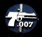 James Bond 007 speld- zwart plastic, Verzamelen, Speldjes, Pins en Buttons, Nieuw, Speldje of Pin, Verzenden, Overige onderwerpen