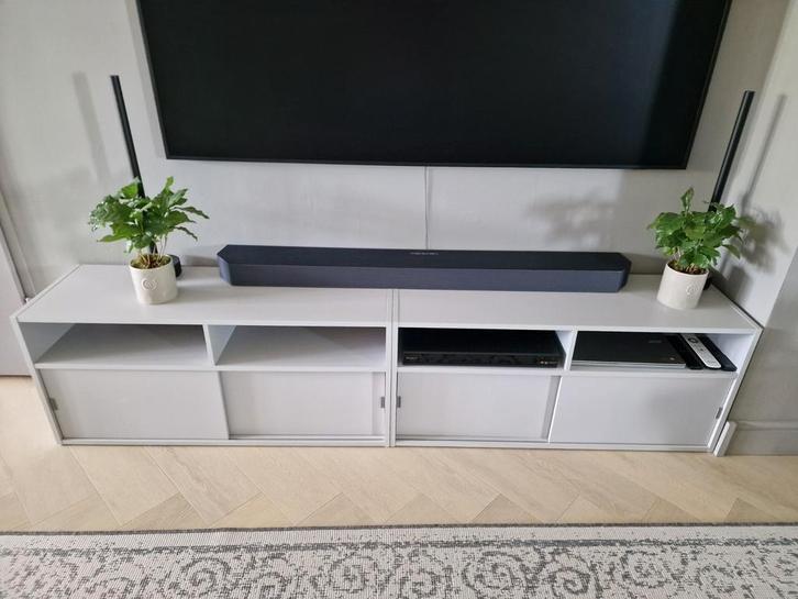 tv meubel lichtgrijs grijs, Huis en Inrichting, Kasten | Televisiemeubels, Zo goed als nieuw, Minder dan 100 cm, 25 tot 50 cm