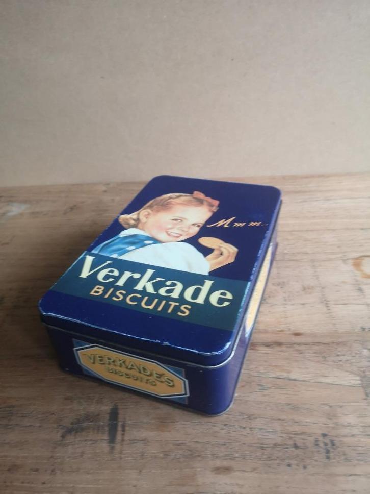 Blik Verkade Biscuits, Verzamelen, Blikken, Zo goed als nieuw, Koek(jes), Verkade, Ophalen of Verzenden