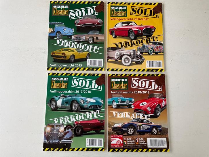 Onschatbare klassieker veiling overzicht 4x, Boeken, Auto's | Boeken, Zo goed als nieuw, Algemeen, Ophalen of Verzenden