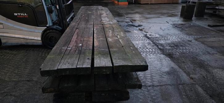 Gebruikte Draglineschotten -500 x 120 x 15 cm / 300 x 100 cm, Tuin en Terras, Overige Tuin en Terras, Gebruikt, Ophalen of Verzenden