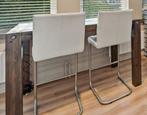 Industriële_massief houten eettafel_merk XOOON_+ 2x Stoel., Ophalen, Gebruikt, 50 tot 100 cm, 150 tot 200 cm