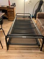 Onderschuifbed met dwarsgespannen bodem (extra stevig), Ophalen, 90 cm, Eenpersoons, Zwart