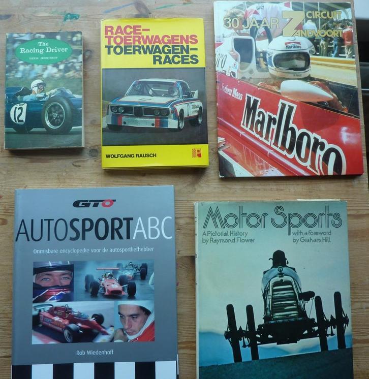 Vijf stuks autosport boeken, Boeken, Auto's | Boeken, Gelezen, Algemeen, Ophalen of Verzenden