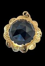 14 karaats goud granaat broche & hanger, Verzenden, Goud