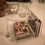 Perspex Acryl trolley bijzettafel jaren 70, Minder dan 45 cm, Gebruikt, Rechthoekig, Ophalen