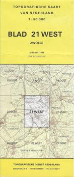 Pl1954 plattegrond blad 21 west zwolle, Boeken, Atlassen en Landkaarten, Ophalen of Verzenden, Zo goed als nieuw, Nederland, Landkaart