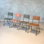 Retro eetkamerstoelen nieuw schoolstoelen pastel prijs p/st, Overige kleuren, Nieuw, Ophalen of Verzenden, Retro