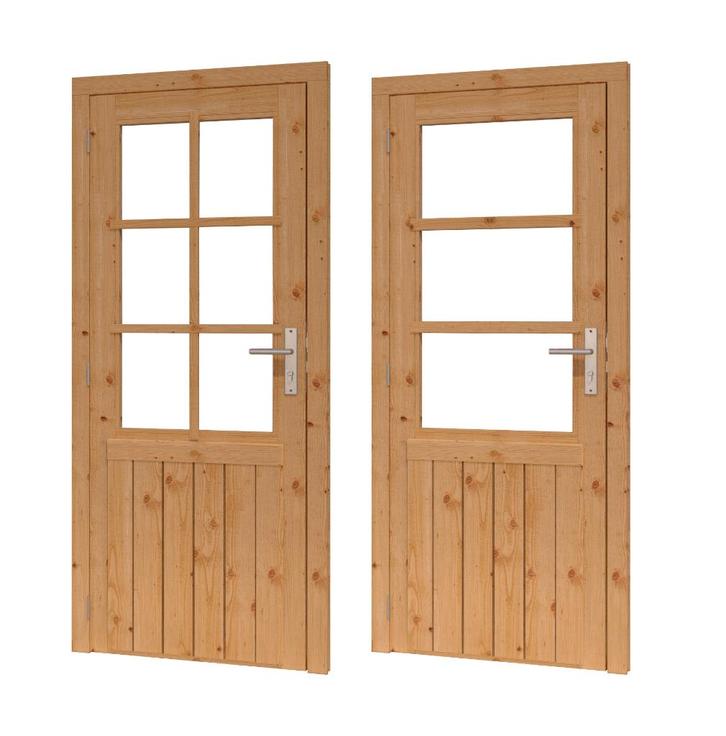 Douglas enkele glasdeur 86,4x200 cm links en rechts draaiend, Tuin en Terras, Palen, Balken en Planken, Nieuw, Palen, 180 tot 250 cm