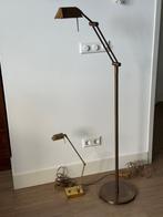 Staande lamp + tafellamp messing, Ophalen, Gebruikt, Metaal, 150 tot 200 cm