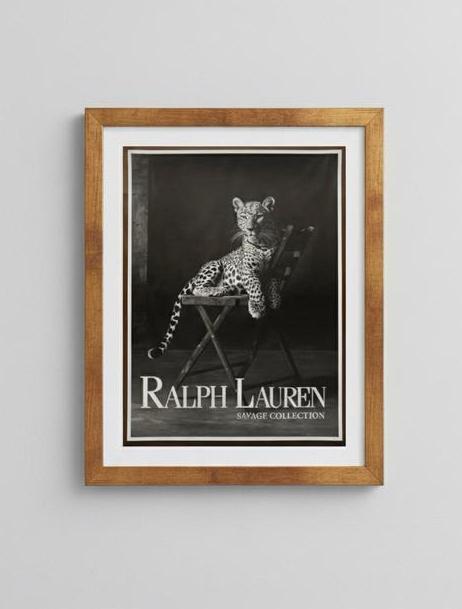 Canvas Poster 30 x 40 - Ralph Lauren Tijger Fashion, Verzamelen, Posters, Nieuw, Dier of Natuur, A1 t/m A3, Vierkant, Canvas of Doek