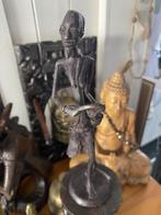 antieke Benin beelden, Afrikaanse bronze 24 cm, Ophalen of Verzenden