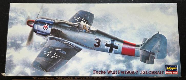 Hasegawa Focke-Wulf Fw190A-7 JG1 Oesau 1:72, Hobby en Vrije tijd, Modelbouw | Vliegtuigen en Helikopters, Zo goed als nieuw, Vliegtuig