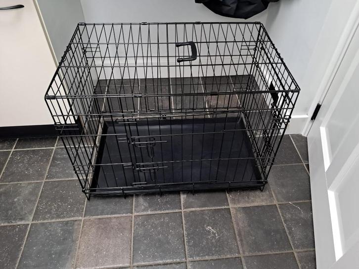 ZGAN Flamingo hondenbench zwart / Afm. br.77 x H.56 x d.49cm, Dieren en Toebehoren, Hondenbenches, Zo goed als nieuw, Ophalen of Verzenden