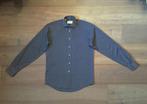 ZGAN: Italiaans blauw-grijs overhemd; maat medium, Blauw, Zo goed als nieuw, Boston Trader, Halswijdte 39/40 (M)