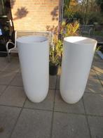 Witte Polyester potten, Tuin en Terras, Ophalen, Kunststof, Rond, Binnen