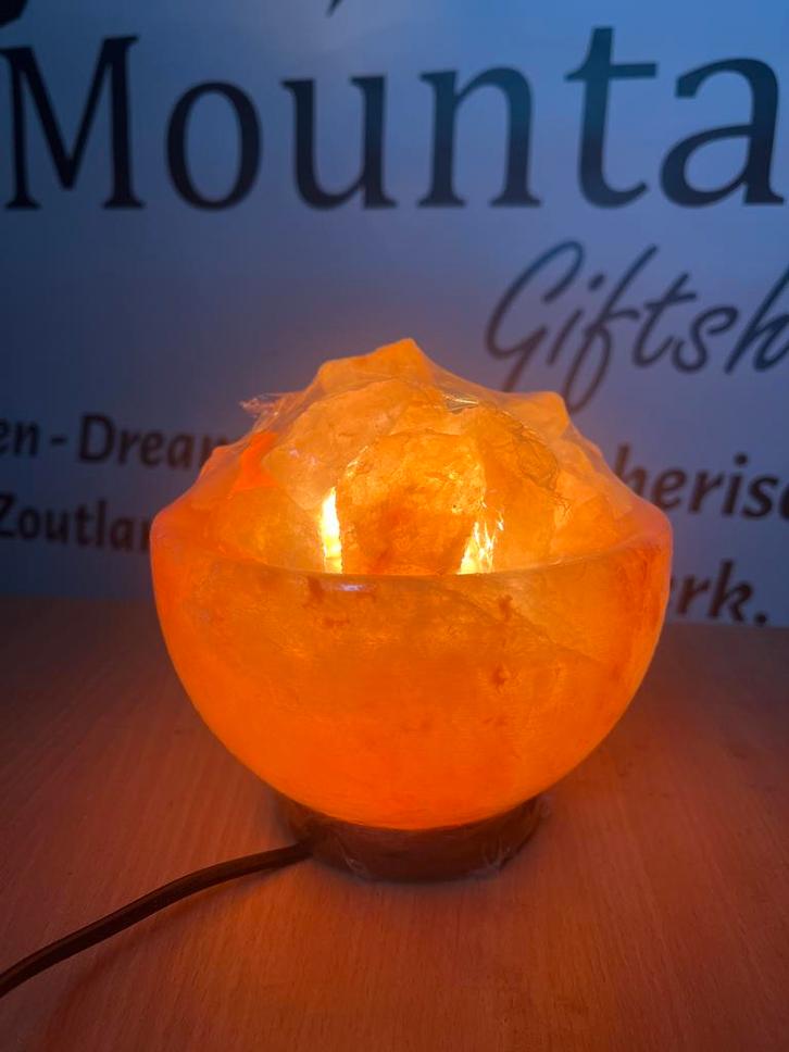 Himalaya Zoutlamp Firebowl / Vuurschaal - Nieuw, Huis en Inrichting, Lampen | Vloerlampen, Nieuw, Minder dan 100 cm, Overige materialen