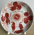Antiek Chinees porseleinen bordje ijzerrood, Antiek en Kunst, Antiek | Porselein, Ophalen of Verzenden