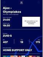 Ajax olympiakos ticket, Tickets en Kaartjes, Eén persoon
