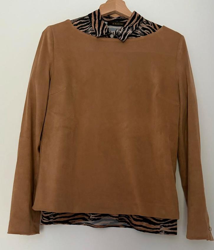 Supertrash Set: Trui & Blouse, Kleding | Dames, Blouses en Tunieken, Zo goed als nieuw, Maat 38/40 (M), Bruin, Ophalen of Verzenden