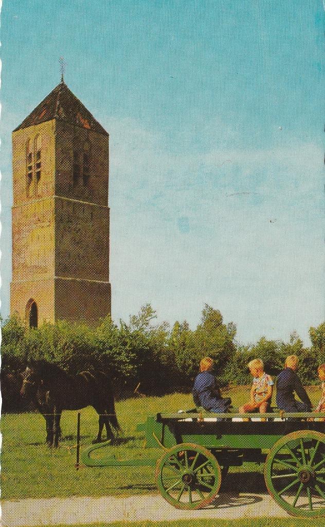 NIJEMIRDUM Gaasterland Toren met Paard kl.f., Verzamelen, Ansichtkaarten | Nederland, Gelopen, Friesland, 1960 tot 1980, Verzenden