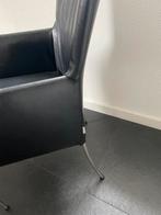 Bert Plantagie 6 lederen stoelen voor 375.-, Ophalen, Zo goed als nieuw, Zwart