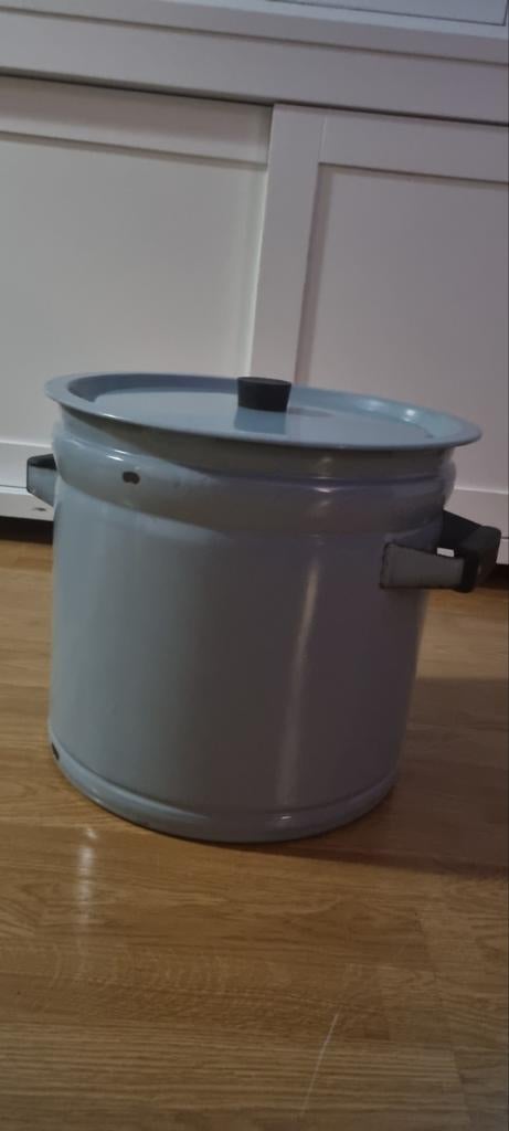 Grijze Kookpan met Deksel, Huis en Inrichting, Keuken | Potten en Pannen, Overige materialen, Gebruikt, Keramische plaat, Ophalen