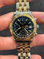 Breitling chronomat 39mm goud staal zwarte plaat 2002, Sieraden, Tassen en Uiterlijk, Ophalen, Staal, Breitling, Polshorloge